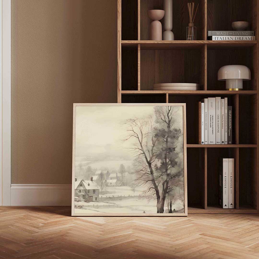 Winterlandschap met bomen Poster
