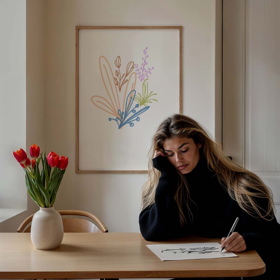 Vrolijke Botanische Poster-WallArtistic