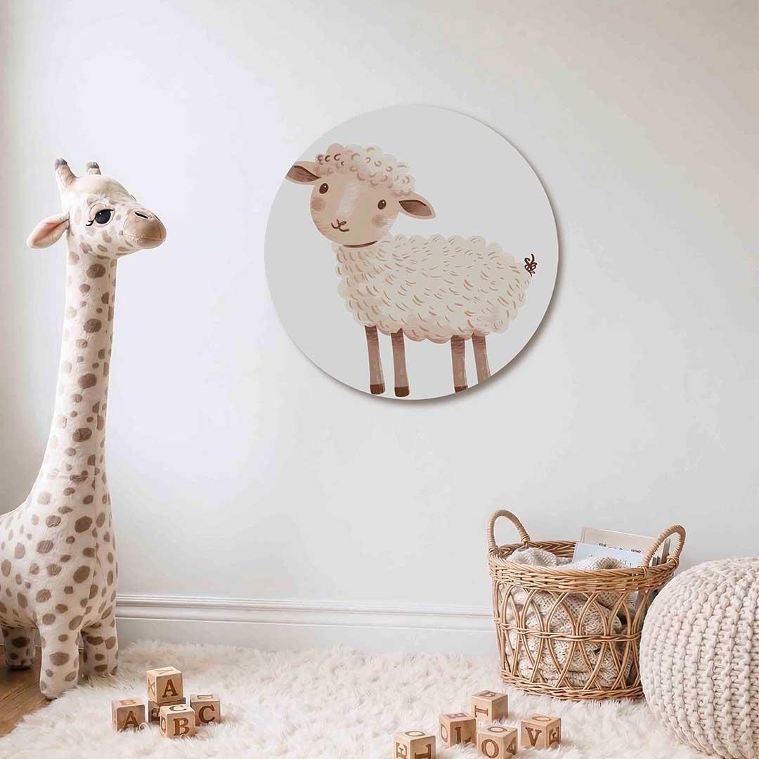 Schattig schaap Muurcirkel