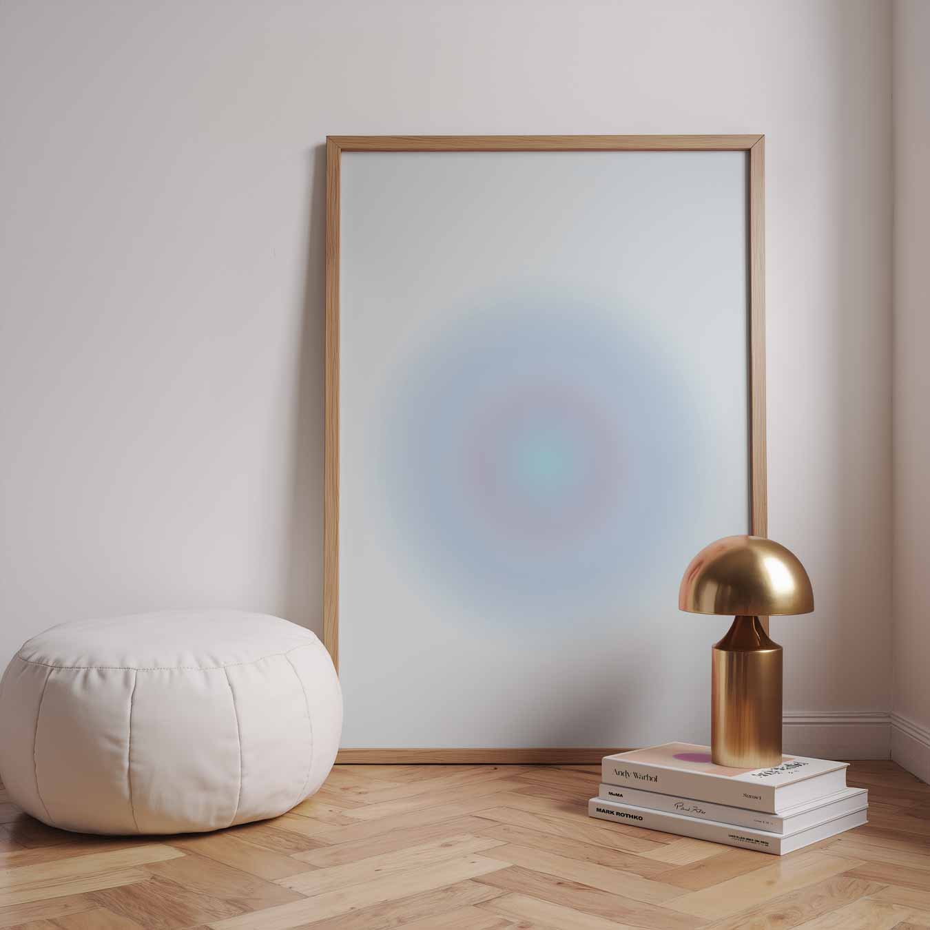 Rustgevende Turquoise Cirkel Poster-WallArtistic
