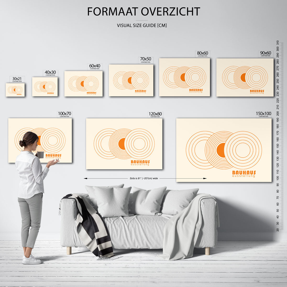 Cirkelvormen en lijnen Poster