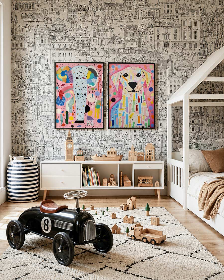 Vormen en kleurvlakken Posterset