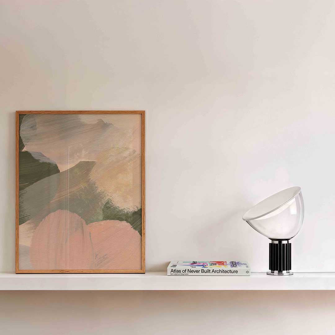 Abstracte penseelstreken Poster