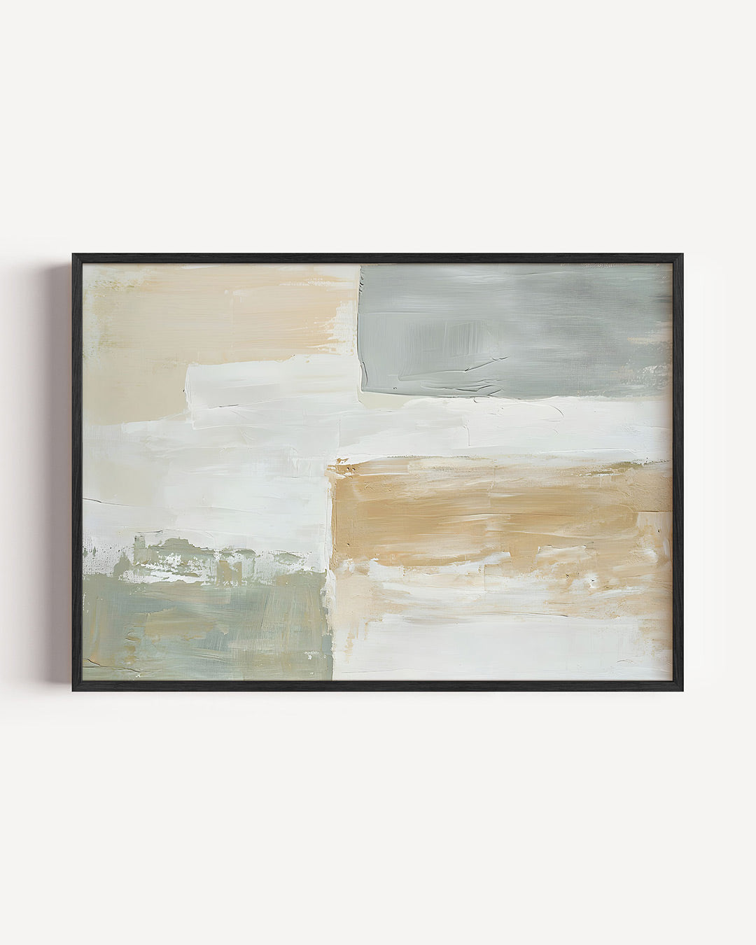 Abstracte beige en grijze vlakken Poster