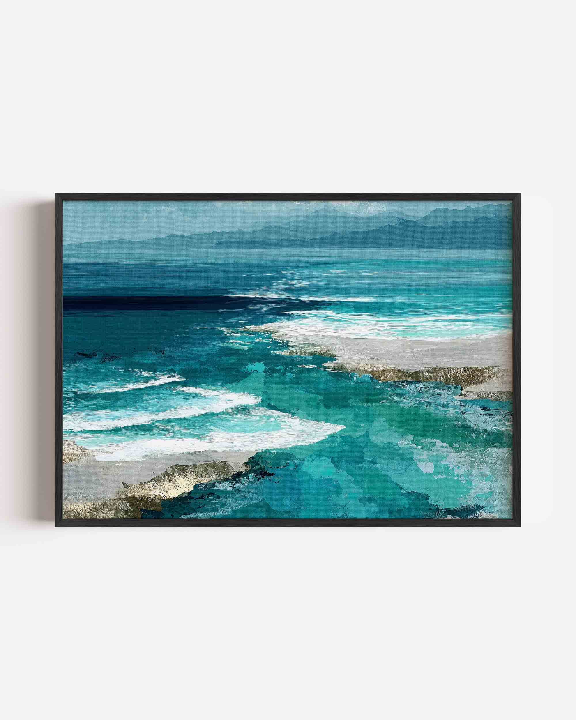Blauwe oceaan Poster