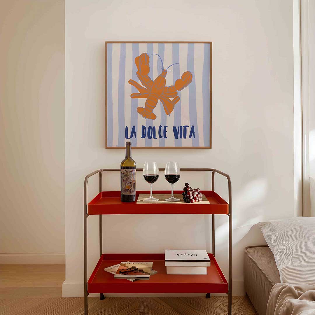 Oranje kreeft Poster