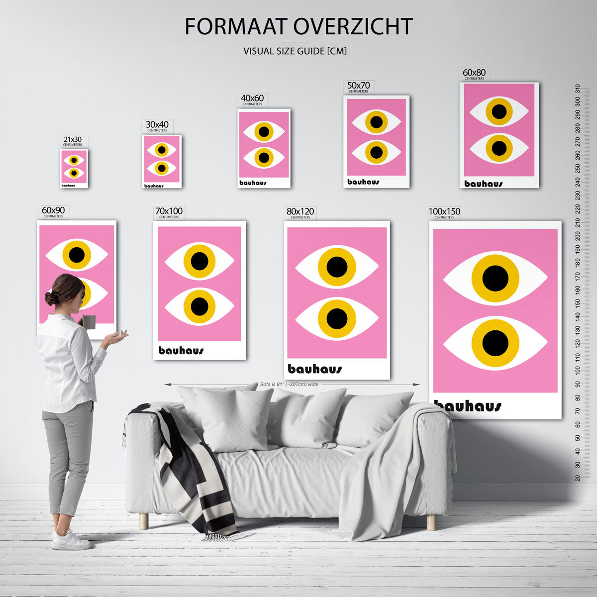 Oogvormen en kleur Poster