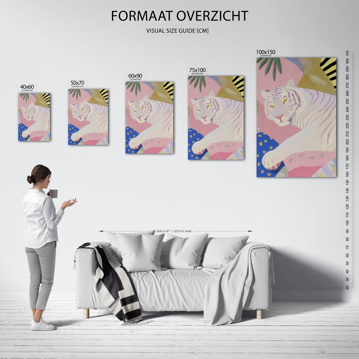 Dromerige tijger Kunstwerk