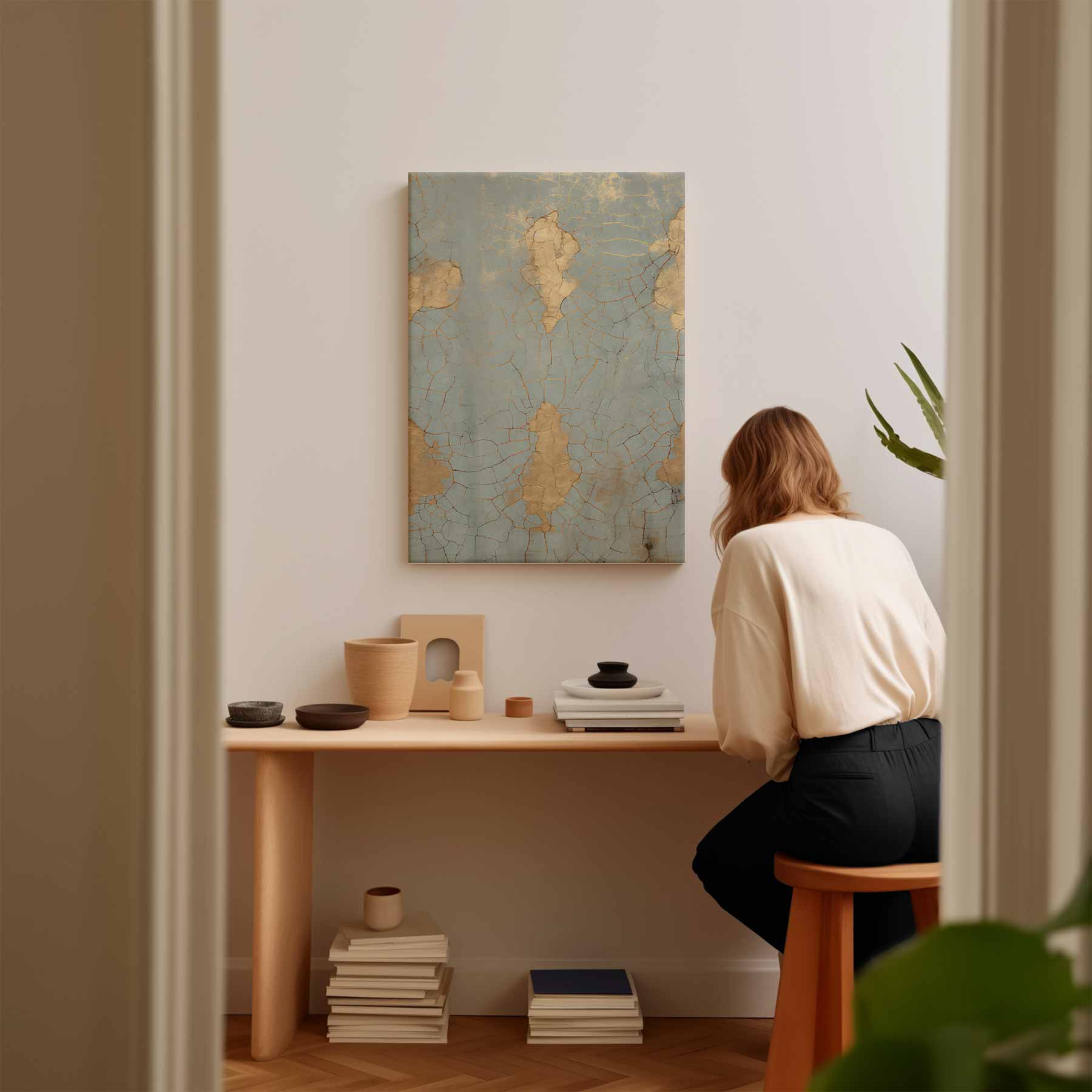 Goudentijd Verweerde Elegantie Kunstwerk-canvas-dibond-plexiglas-wanddecoratie-WallArtistic