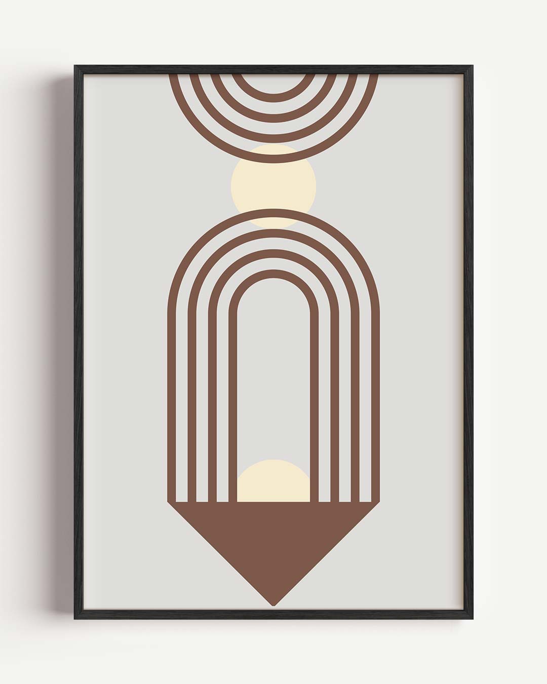 Retro Boog Hout Kunst Poster-WallArtistic
