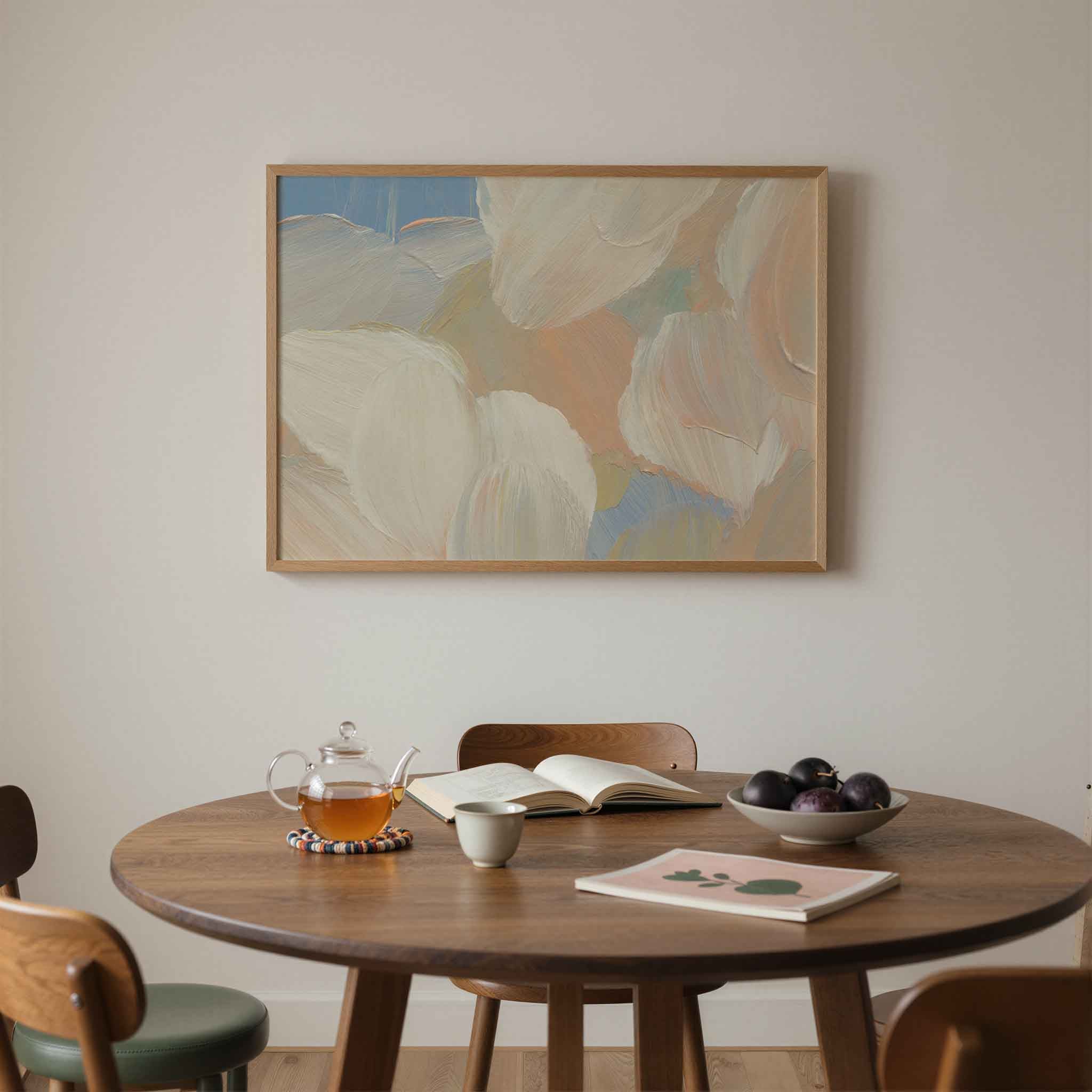 Abstracte penseelstreken Poster
