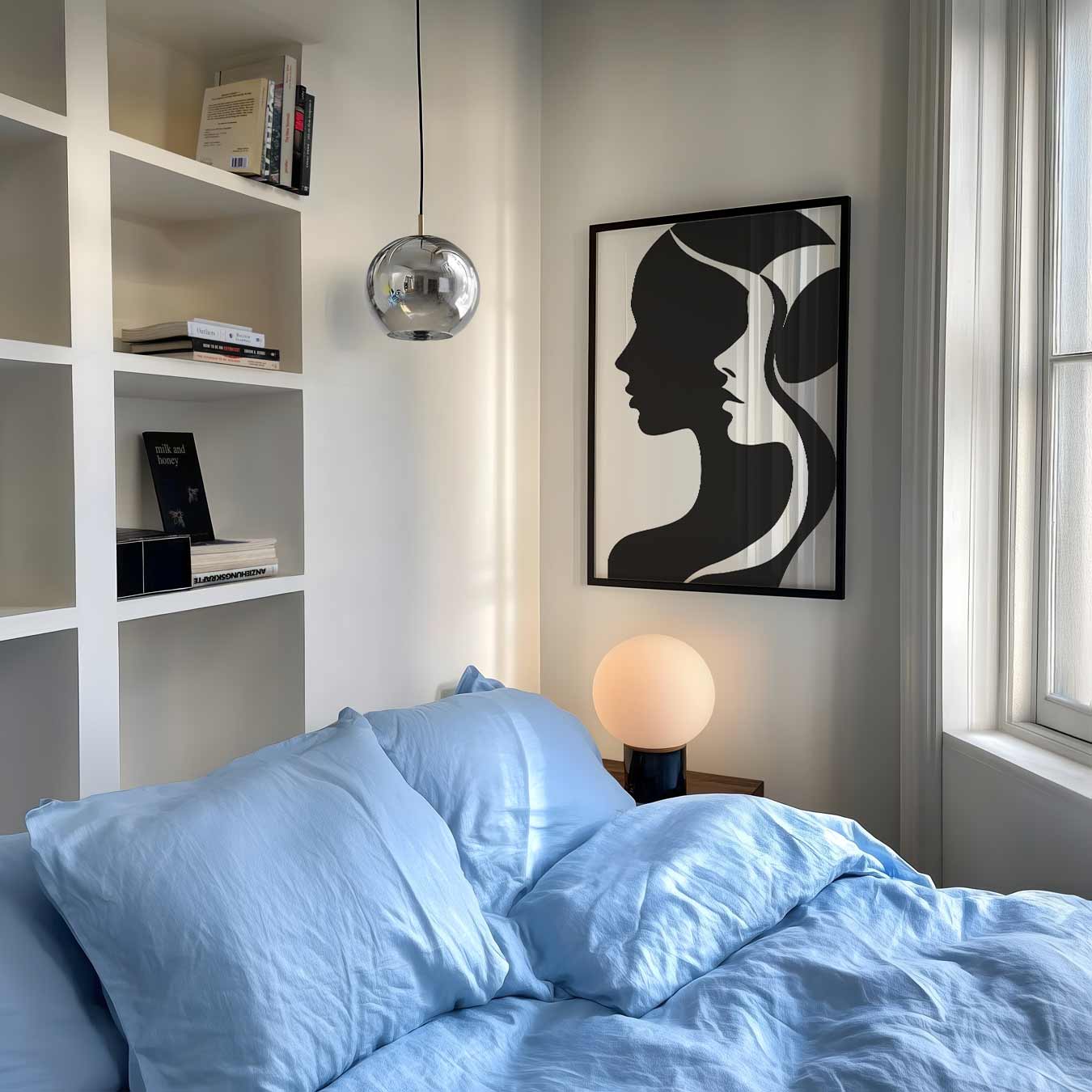 Elegante Silhouet Vrouwenposter-WallArtistic