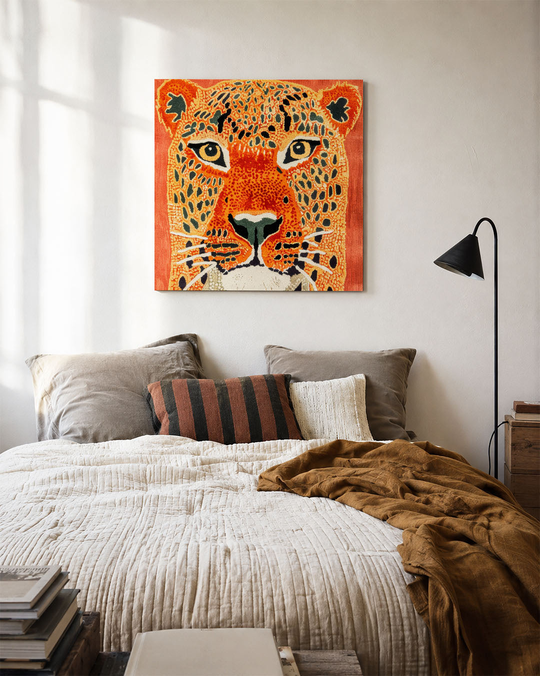 Levendige dierenkop Kunstwerk
