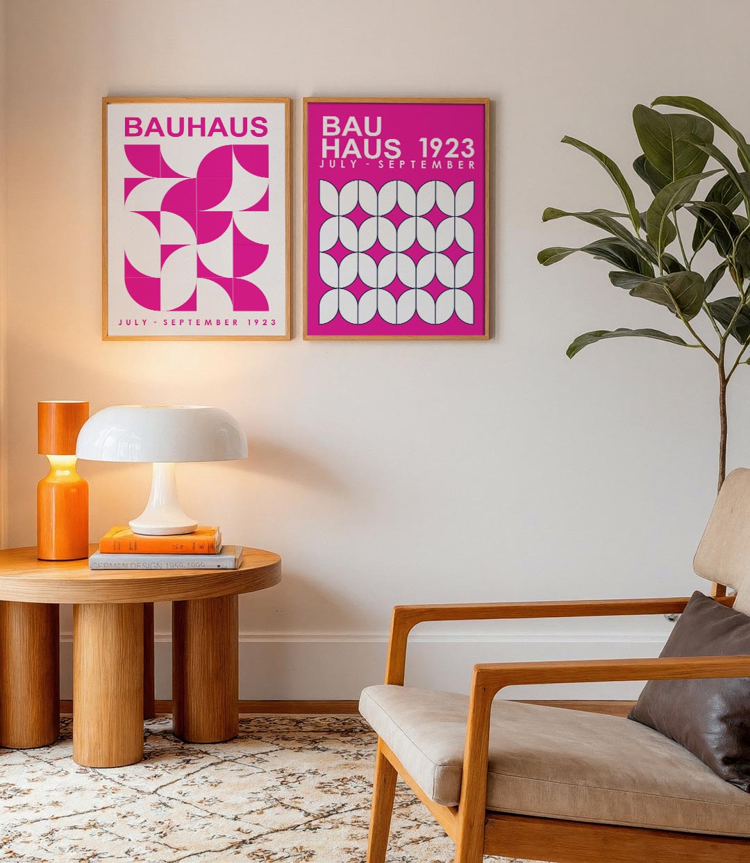 Kleurrijk lijnenspel Posterset