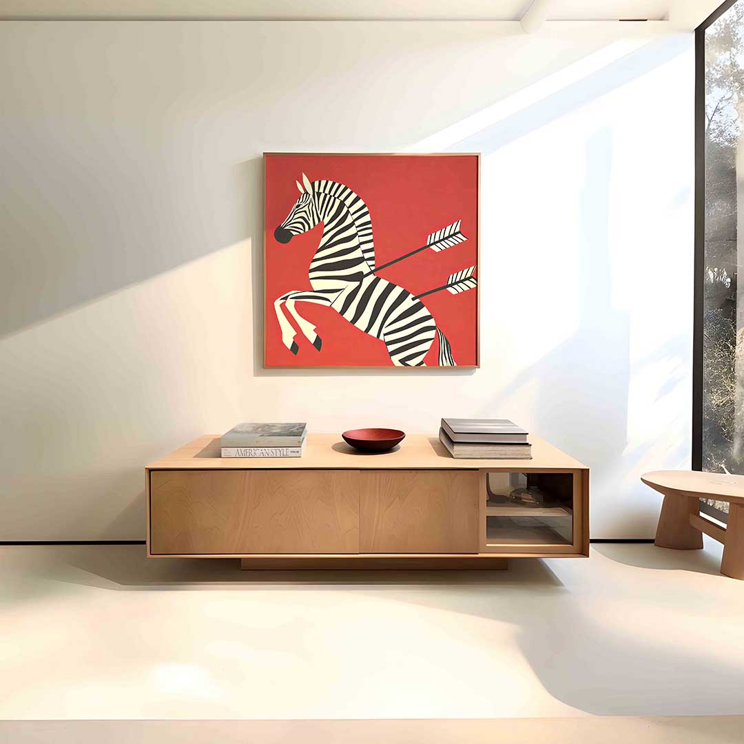 Zebra met pijlen Poster