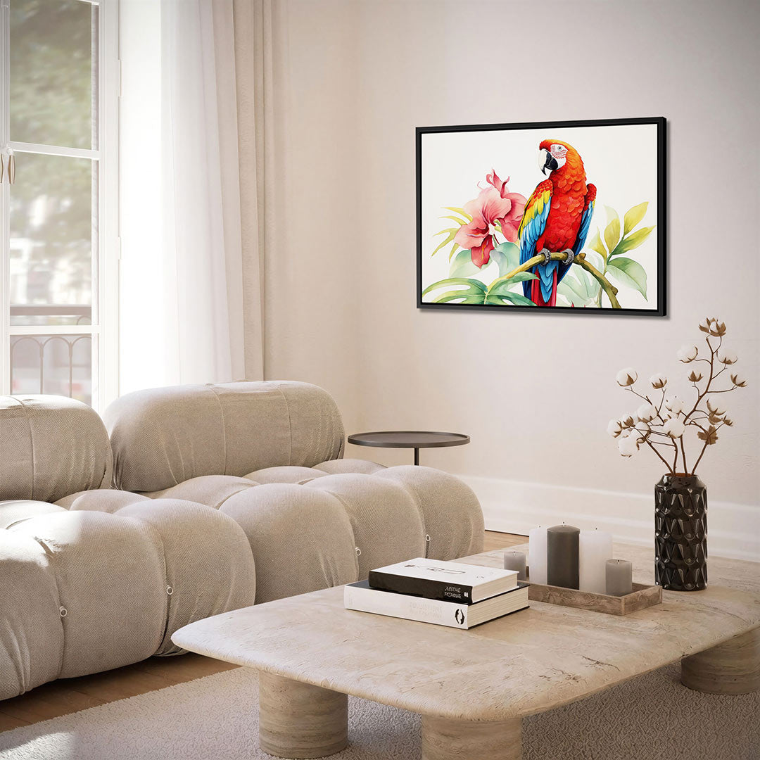 Vrolijke papegaai Kunstwerk
