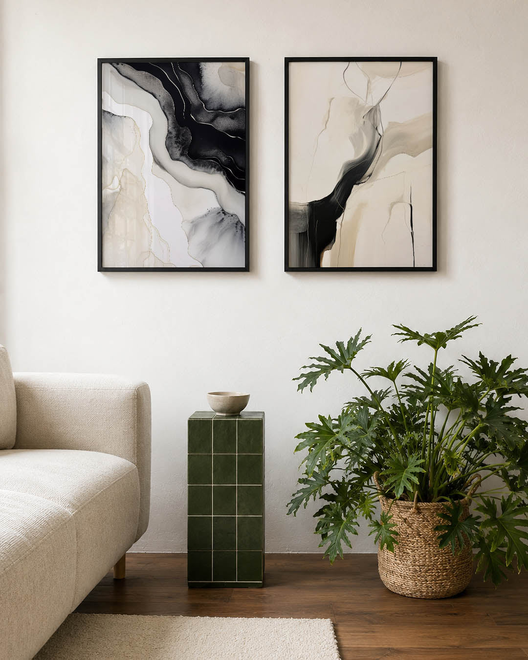 Vloeiende lijnenspellen Posterset