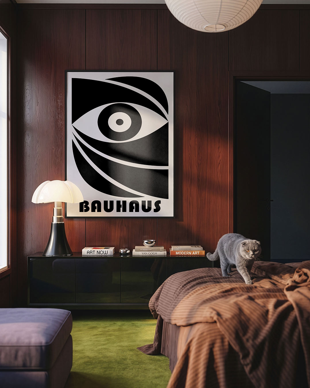 Oogvorm en lijnen Poster