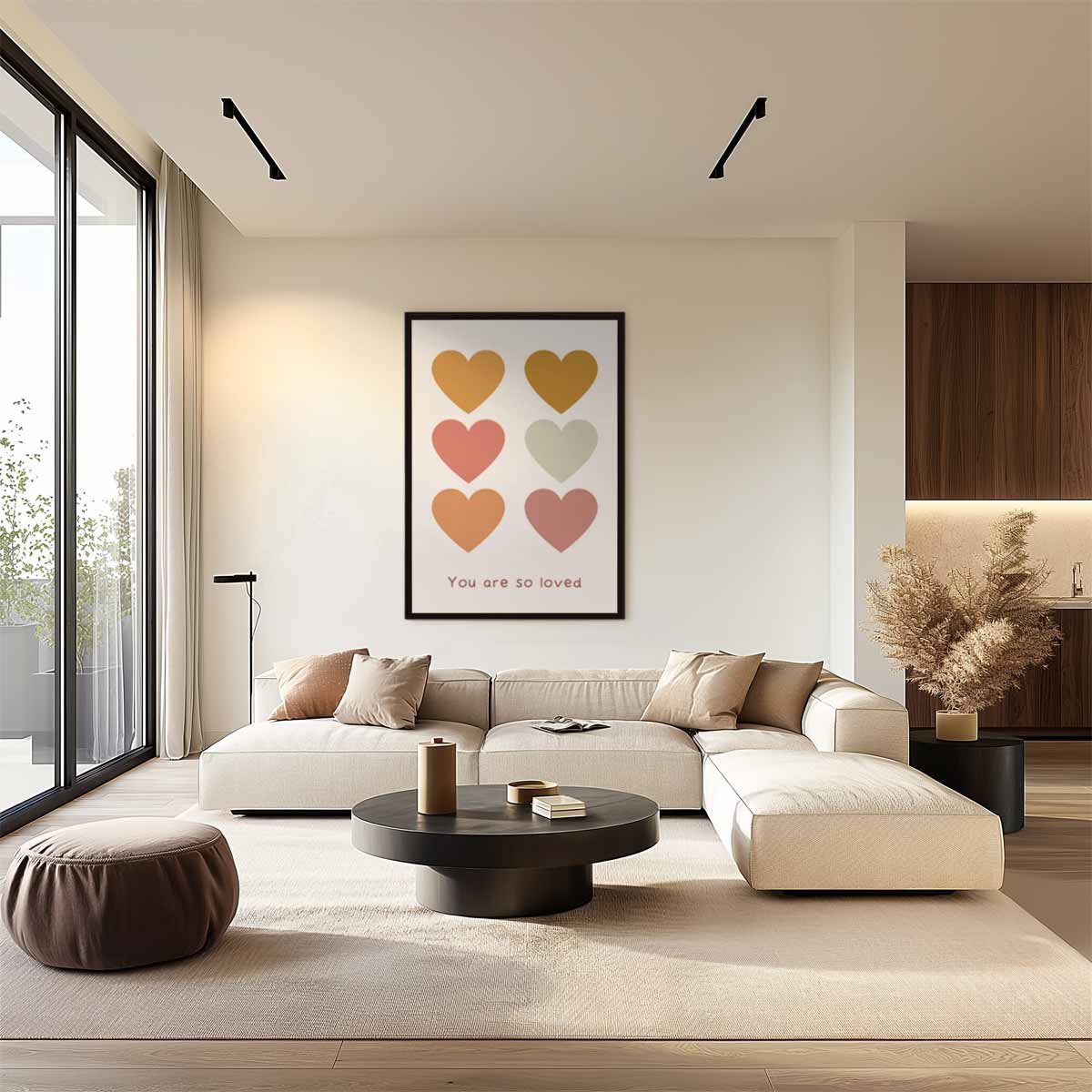 Hartverwarmende Kleuren Liefde Poster Kunstwerk-canvas-dibond-plexiglas-wanddecoratie-WallArtistic