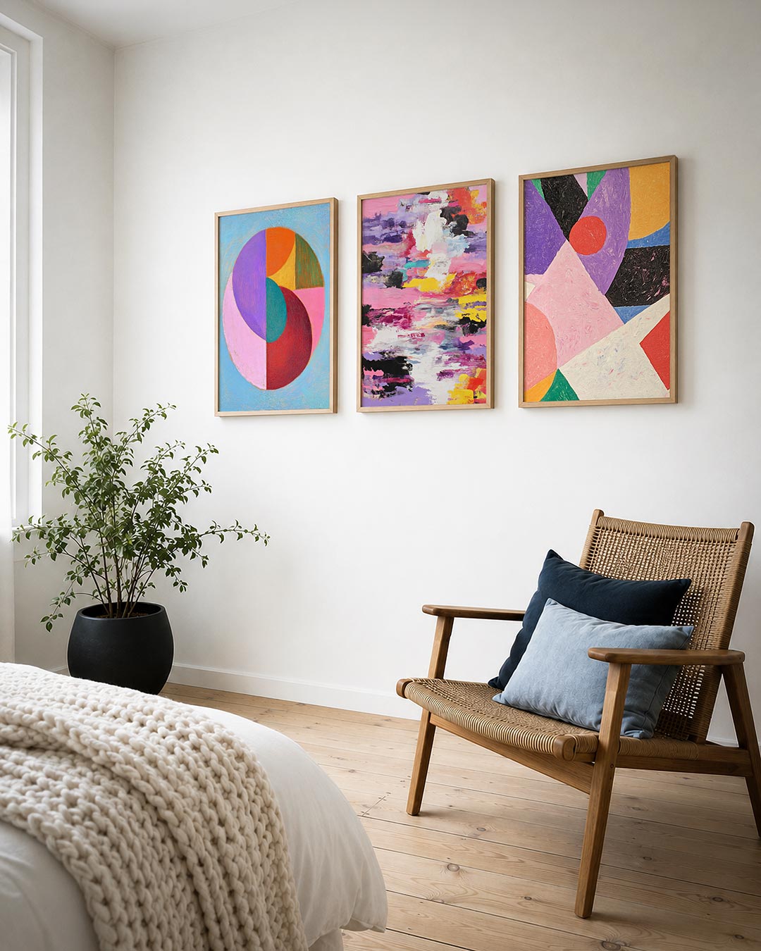 Kleurrijke cirkelcompositie Posterset