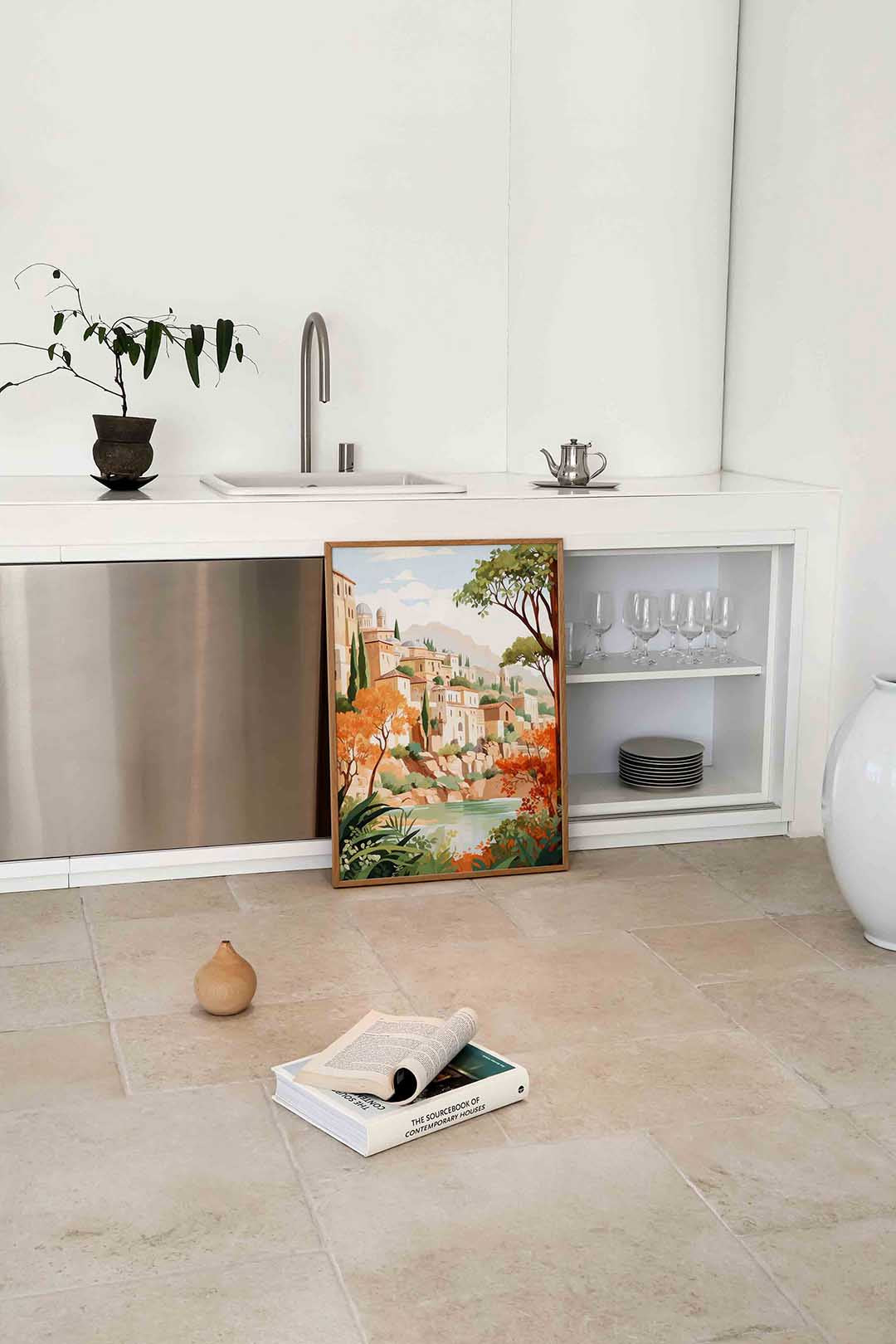 Mediterrane landschap Poster