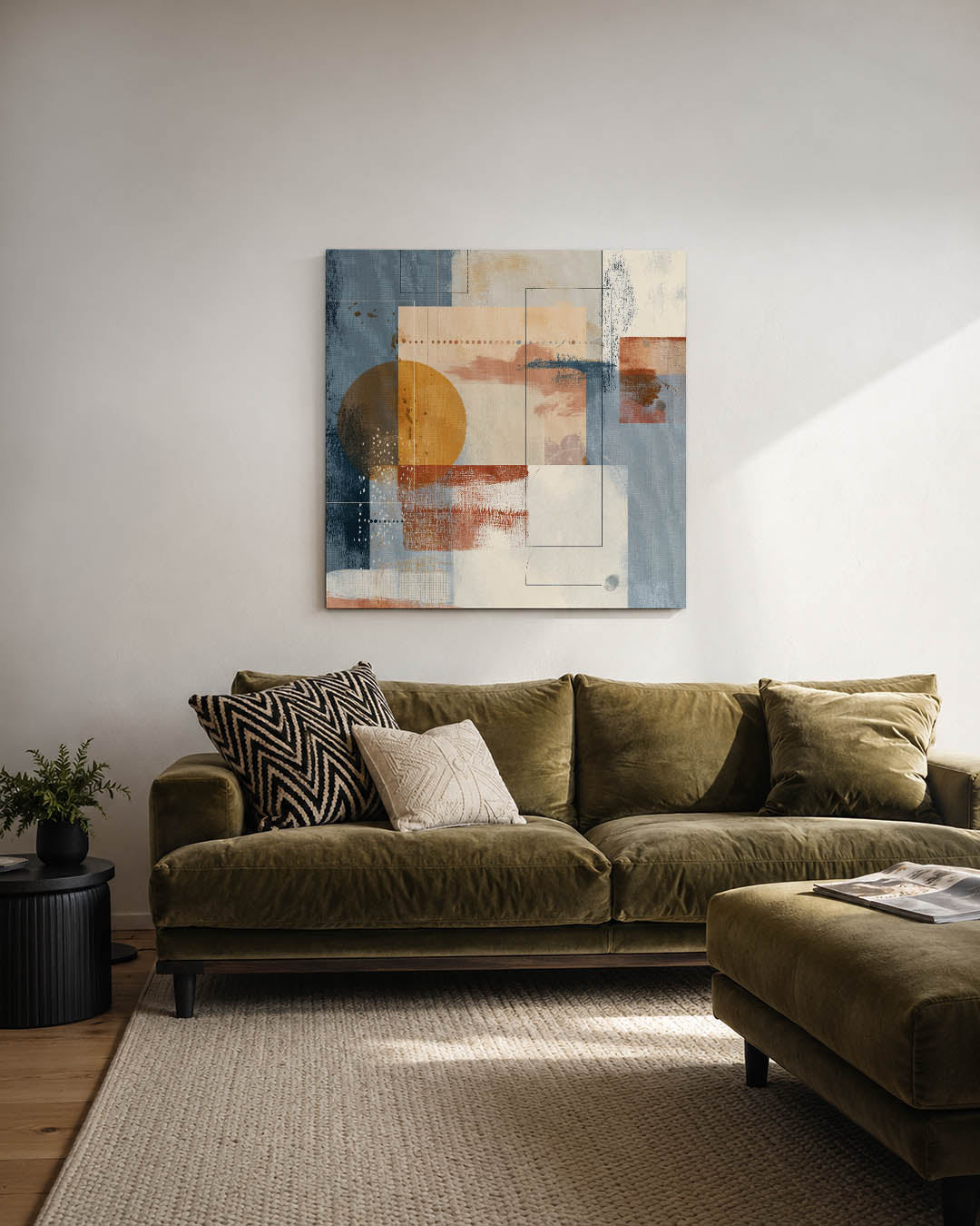 Geometrische kleurencompositie Kunstwerk