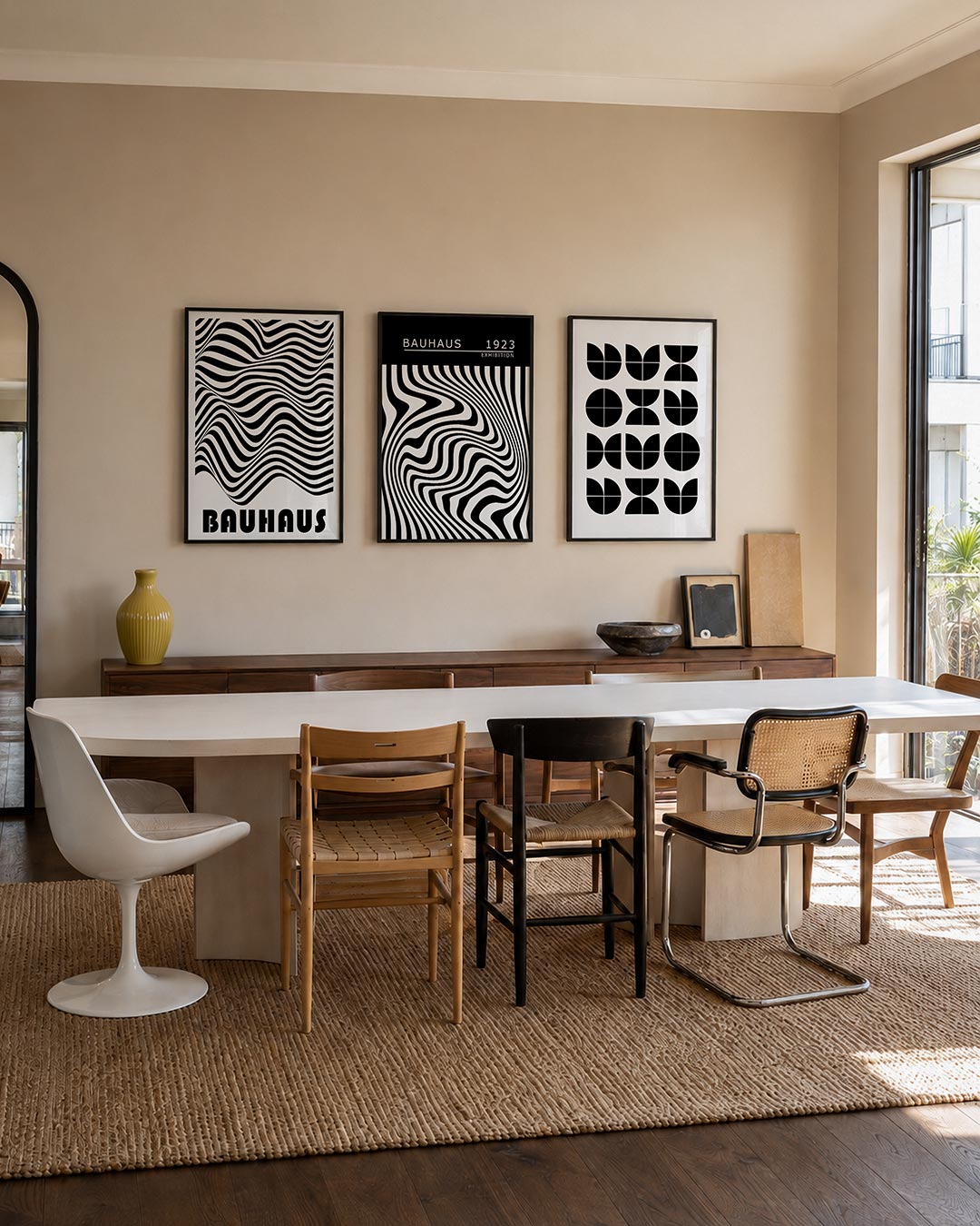 Golvend lijnenspel Posterset