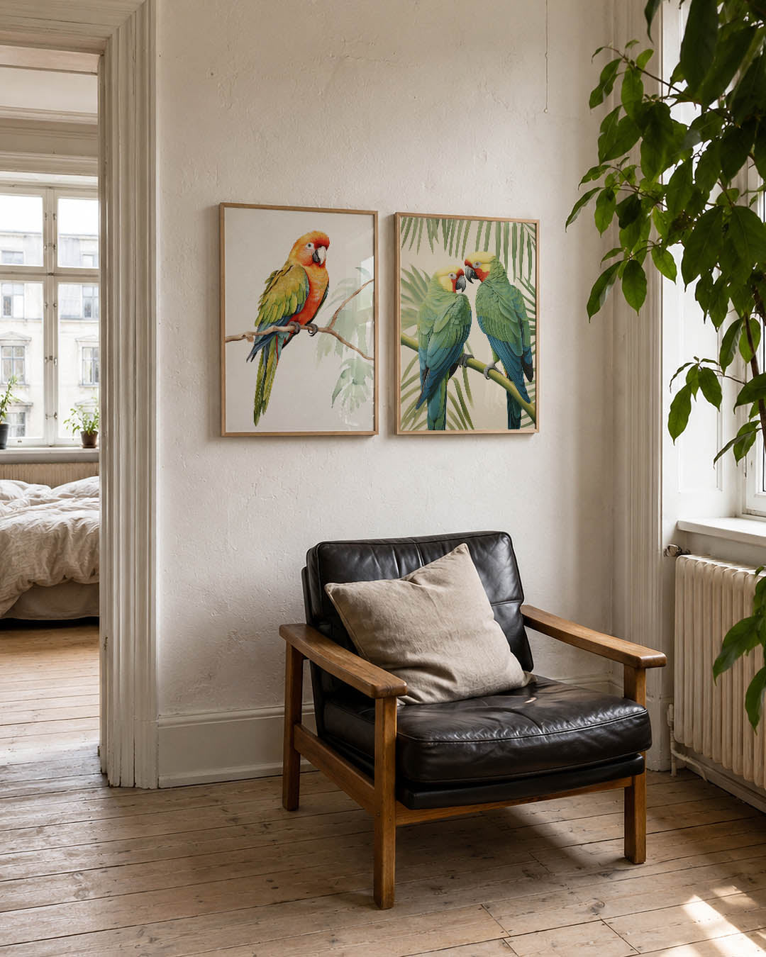 Vogel en tak Posterset