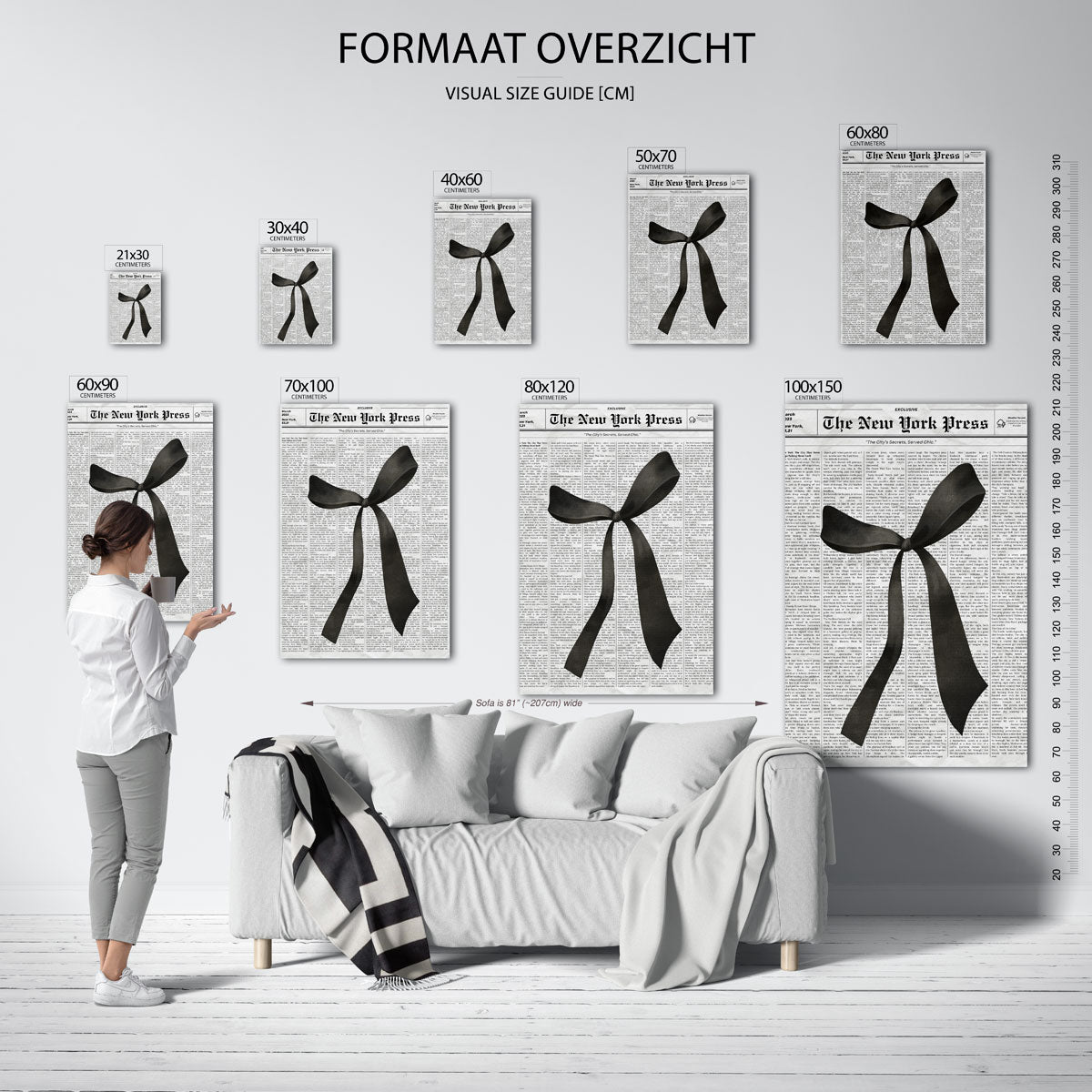 Krant met zwarte strik Poster