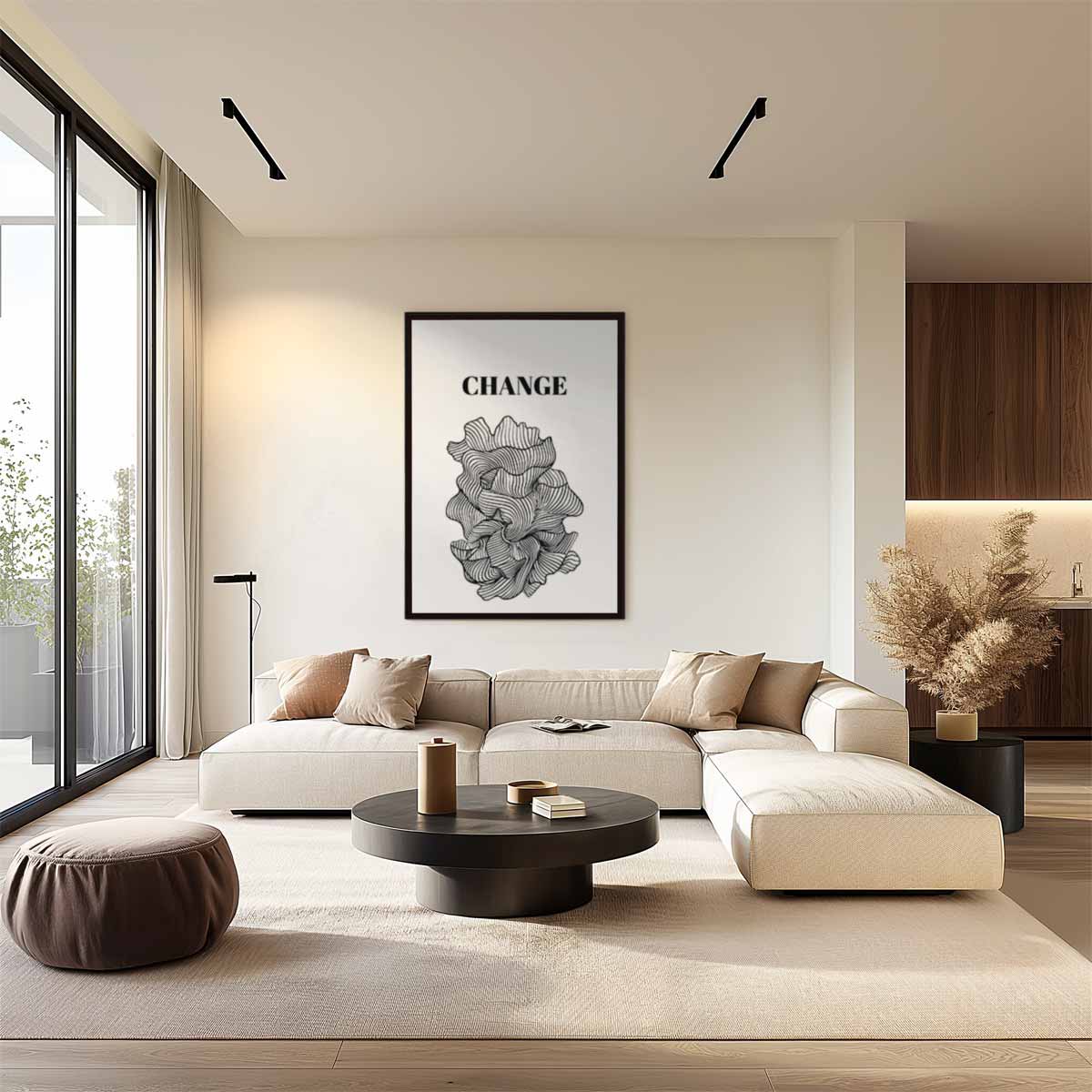Verandering in Lijnen Kunstwerk-canvas-dibond-plexiglas-wanddecoratie-WallArtistic