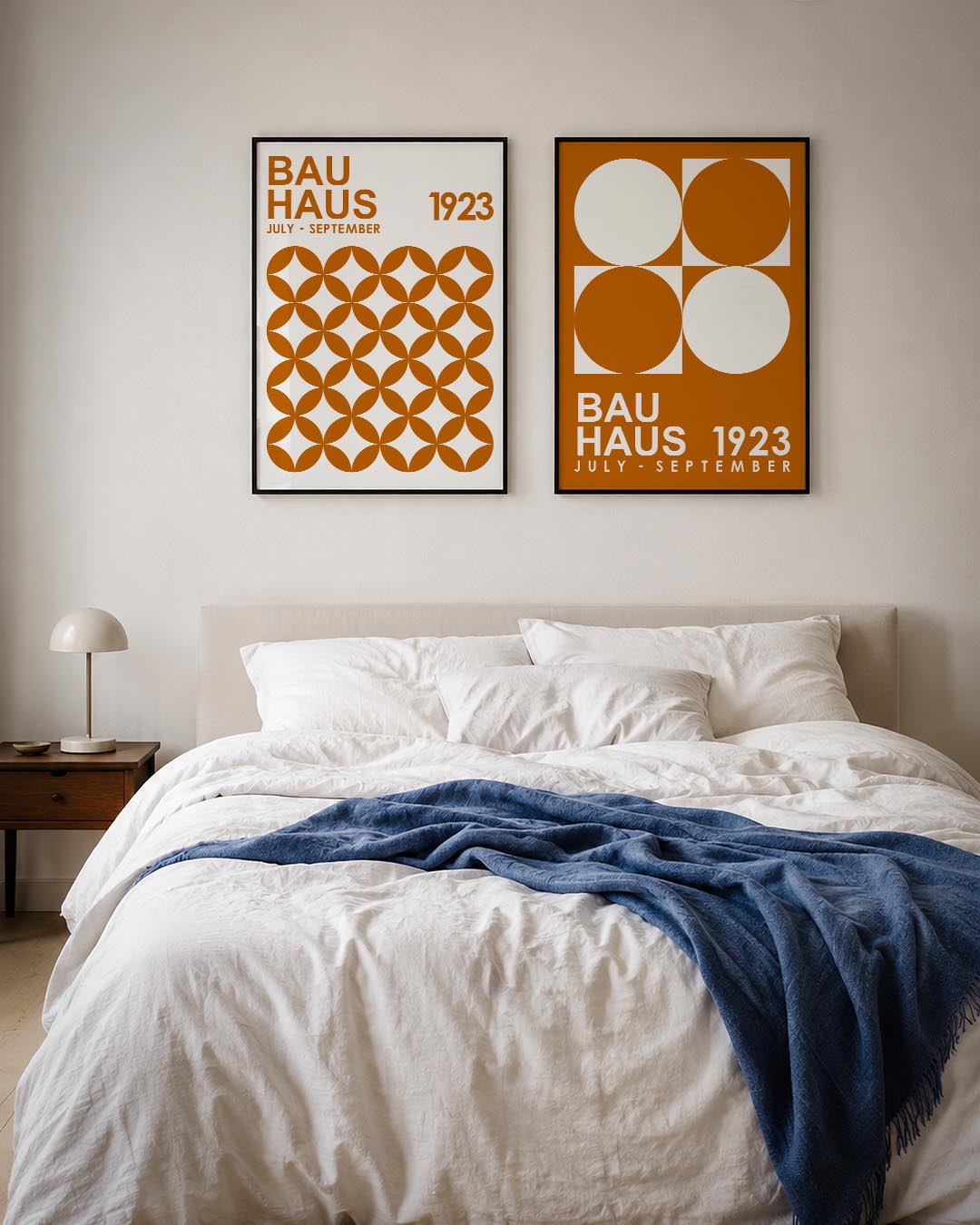 Cirkelpatroon en typografie Posterset