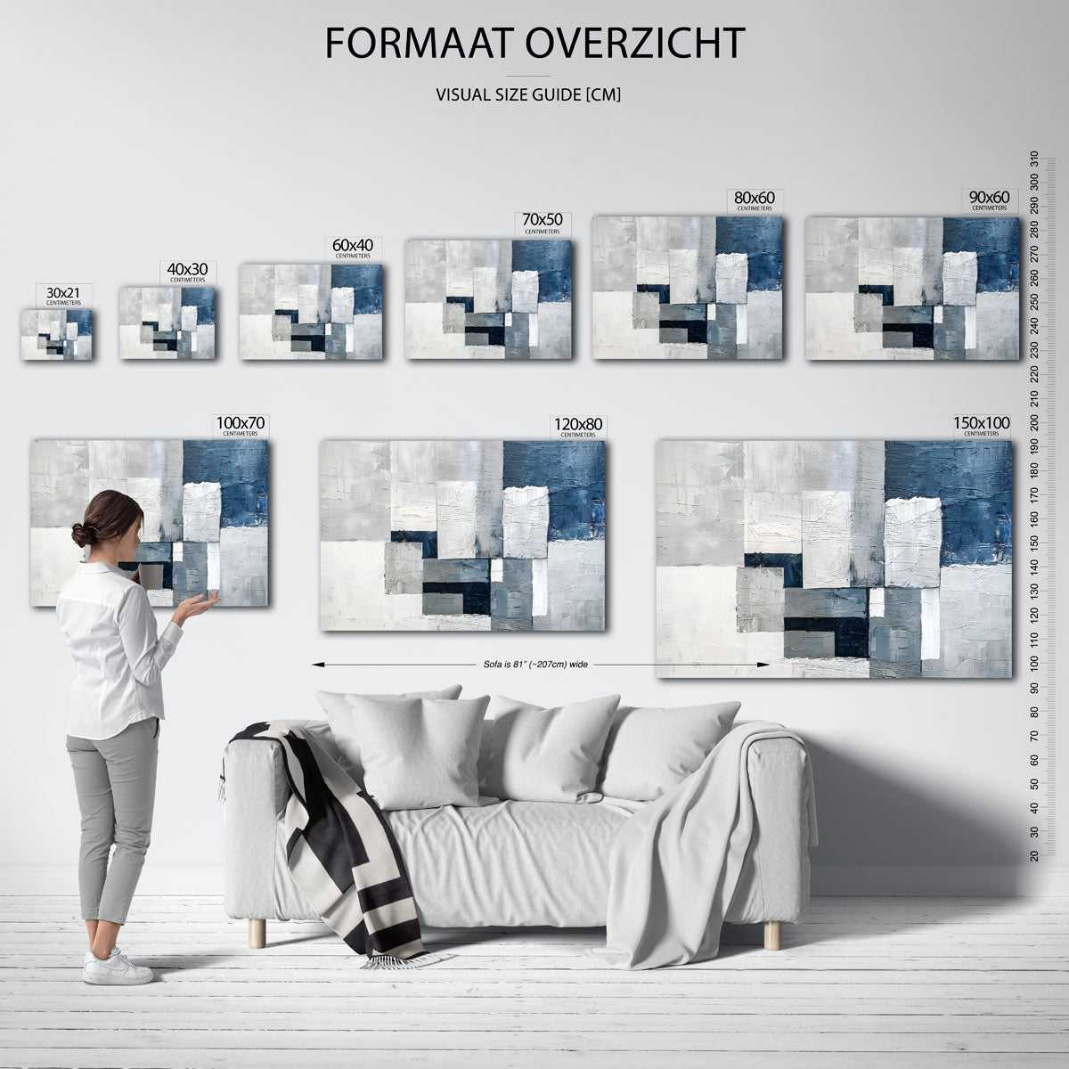 Abstracte rechthoeken Poster