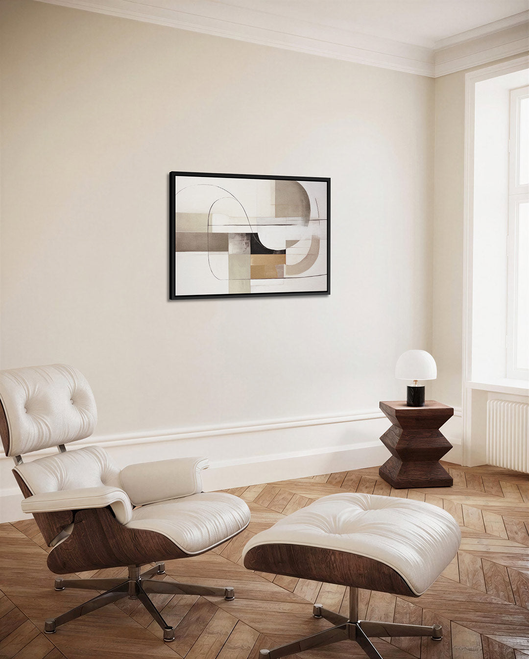 Geometrische lijnen compositie Kunstwerk