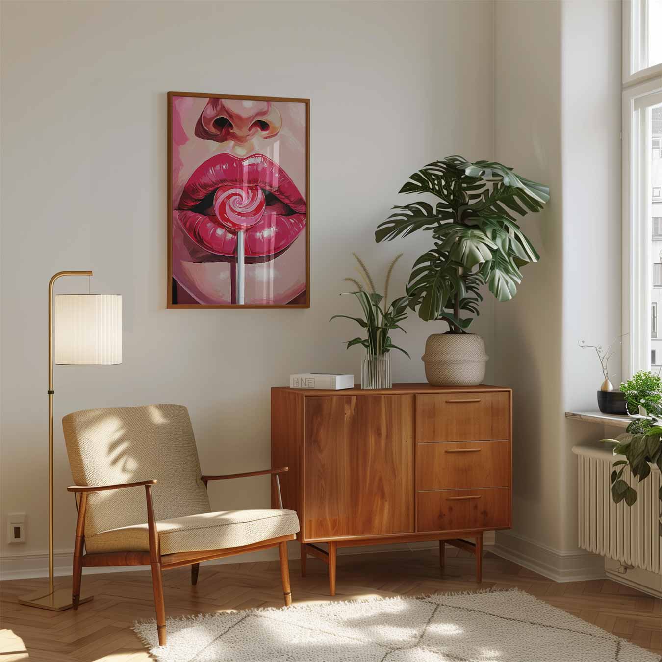 Verleidelijke Lippen Poster-WallArtistic