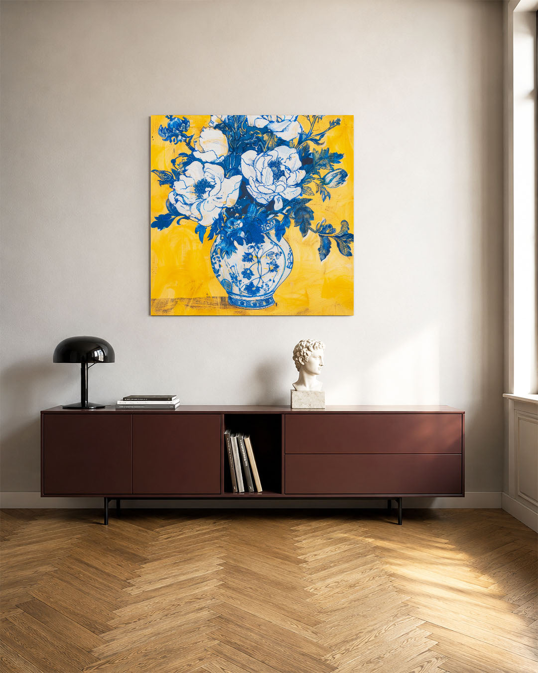 Bloemen in vaas Kunstwerk