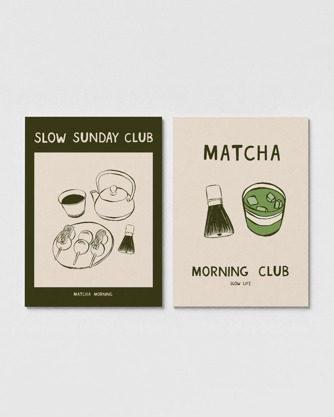 Rustige zondag illustratie Posterset