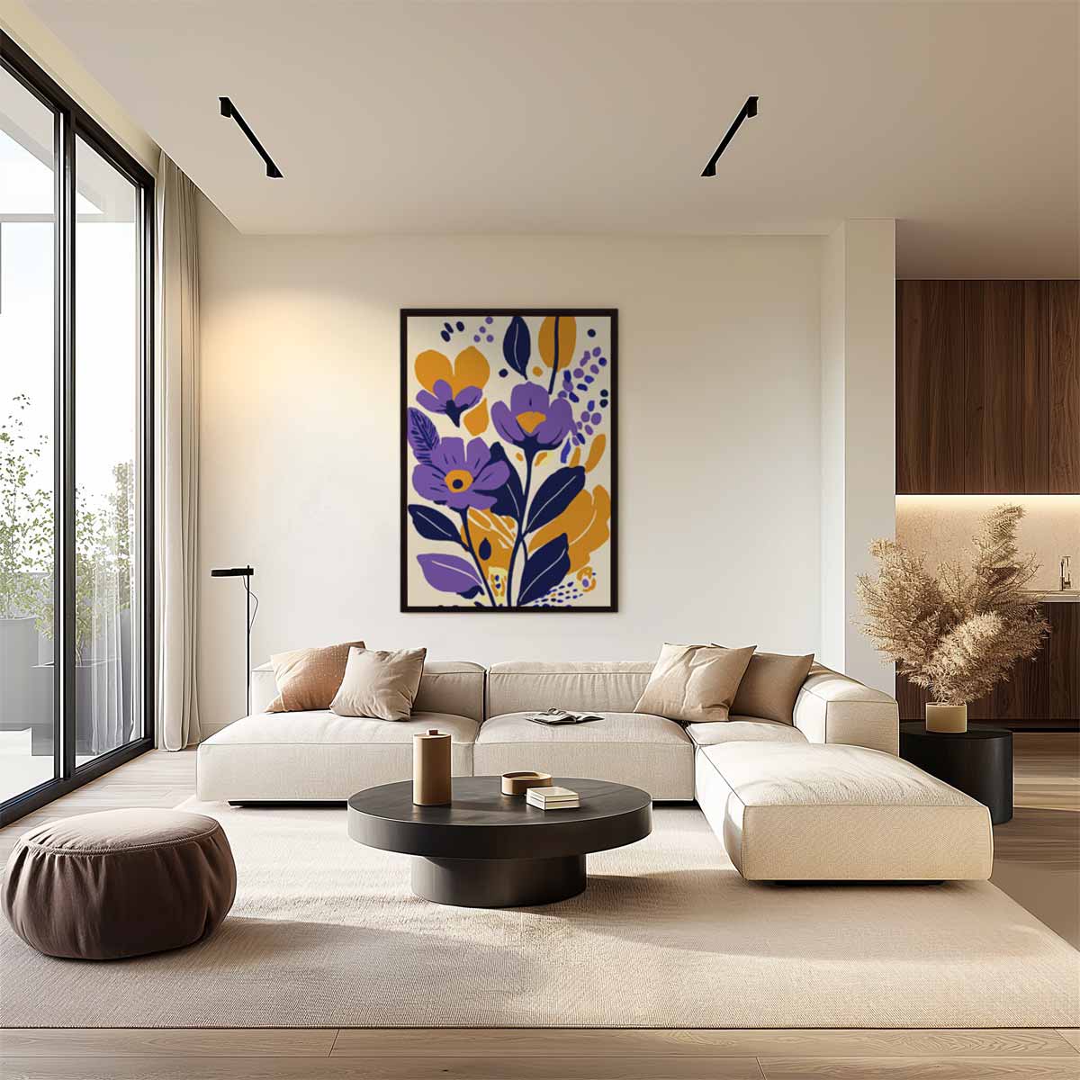 Kleurrijke Bloemenpracht Kunstwerk-canvas-dibond-plexiglas-wanddecoratie-WallArtistic