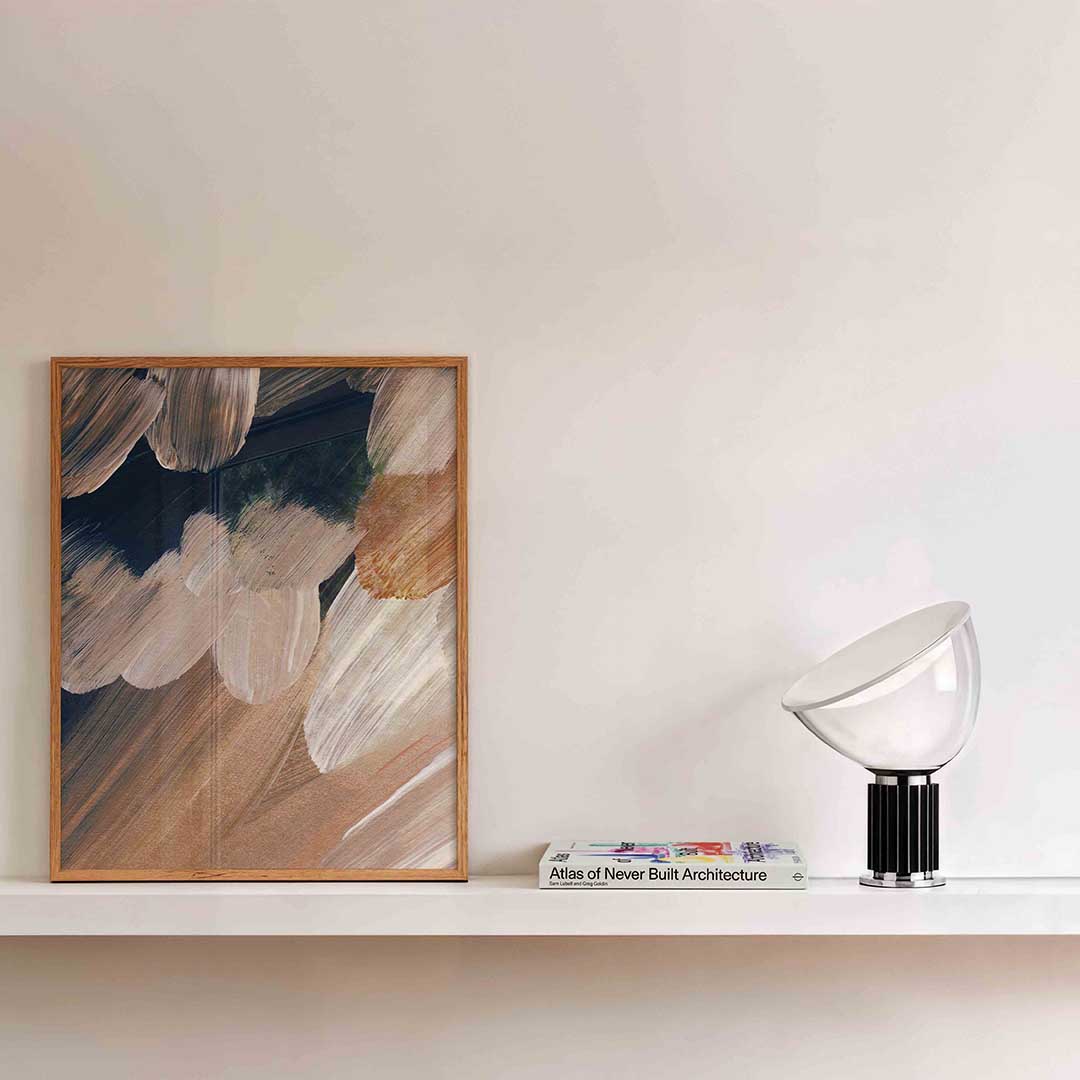 Abstracte penseelstreken Poster