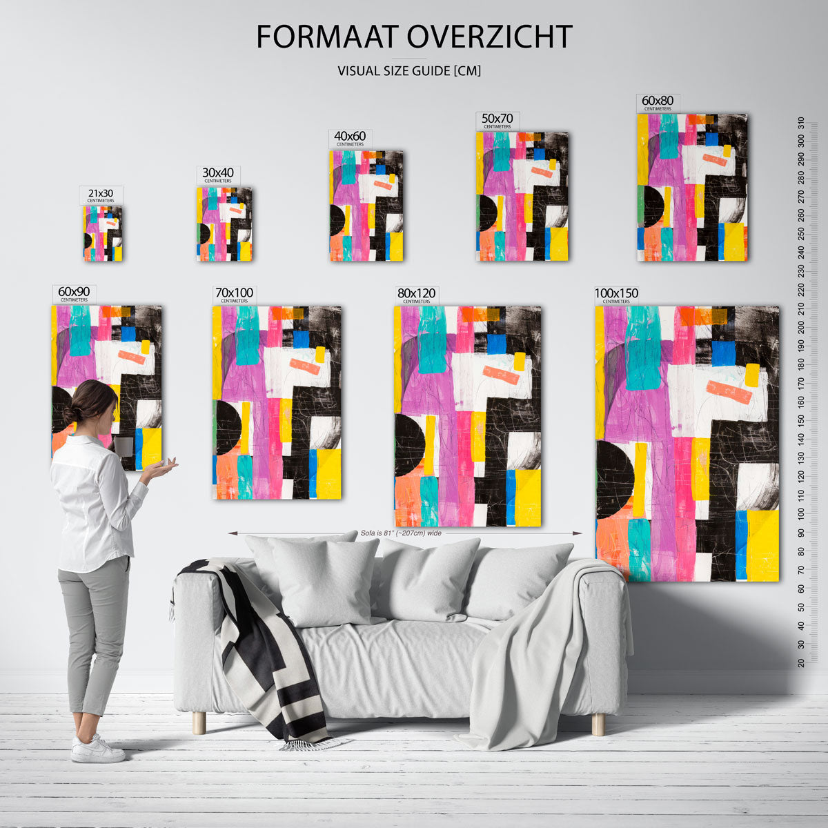 Abstracte vormen en kleuren Poster