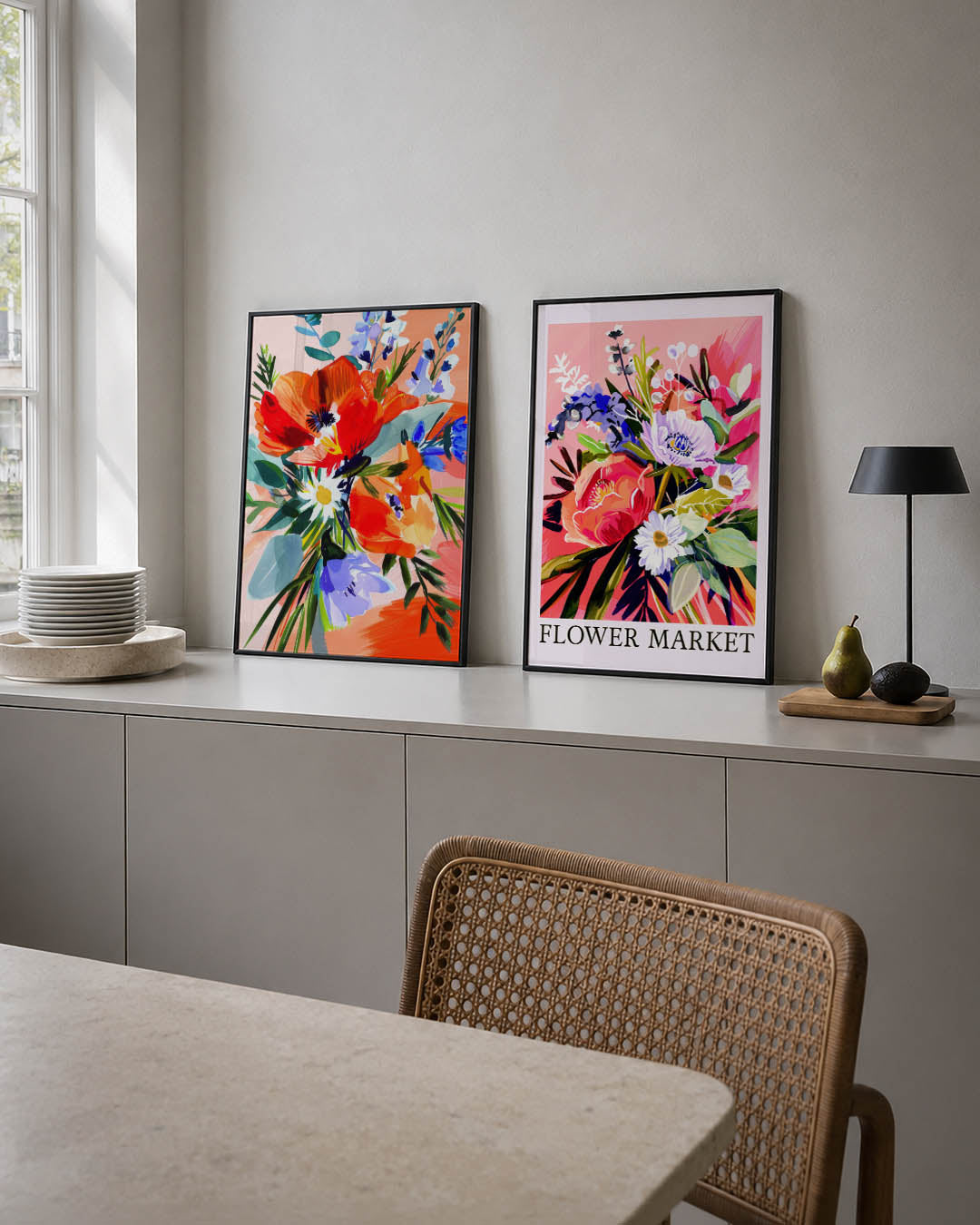 Bloemrijke kleurexplosie Posterset