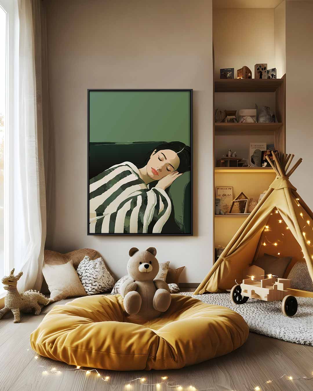 Rustgevende Slaap Kunstwerk-canvas-dibond-plexiglas-wanddecoratie-WallArtistic