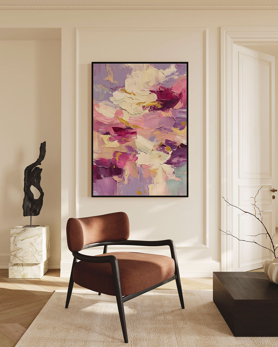 Kleurrijke penseelstreken Kunstwerk