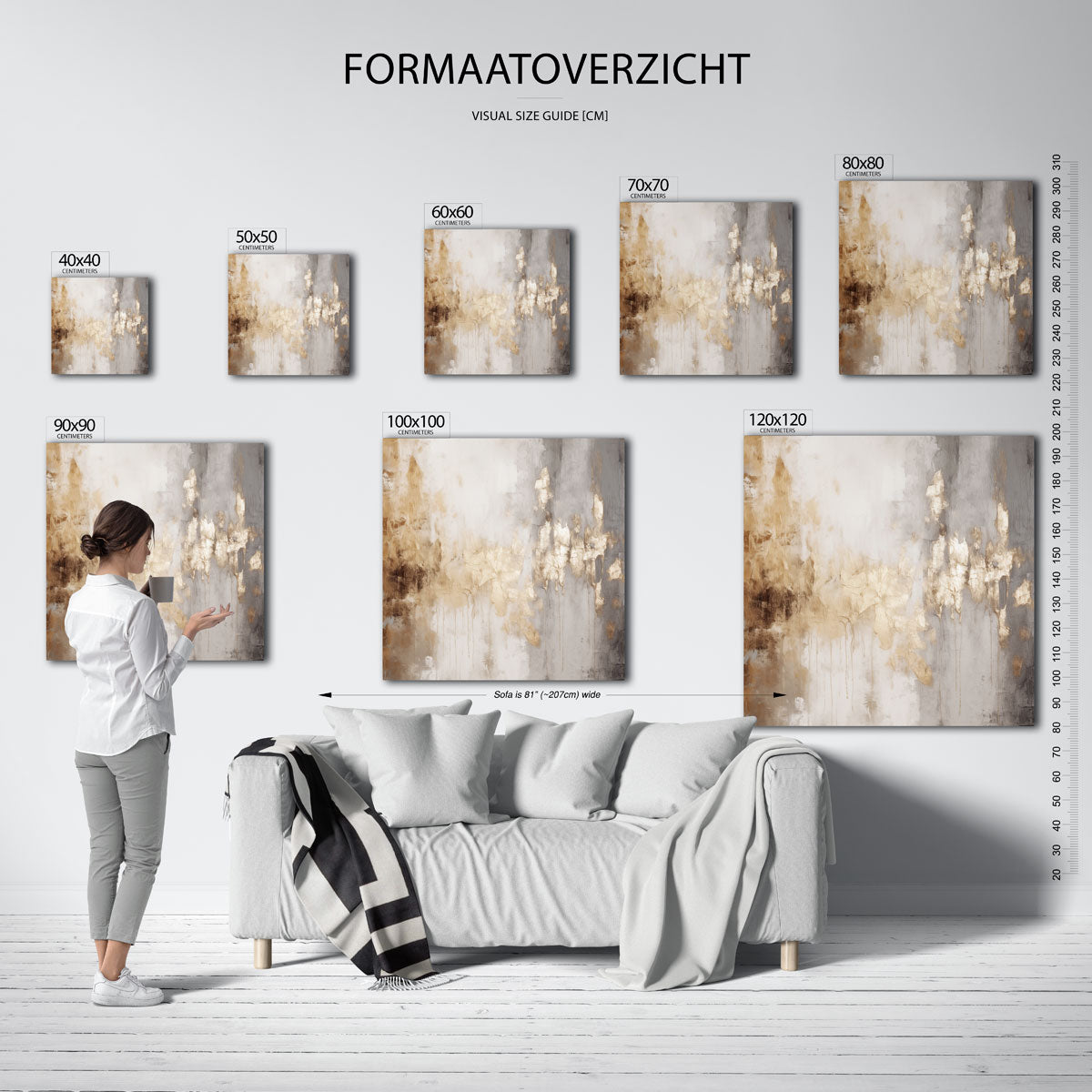 Abstracte gouden textuur Poster