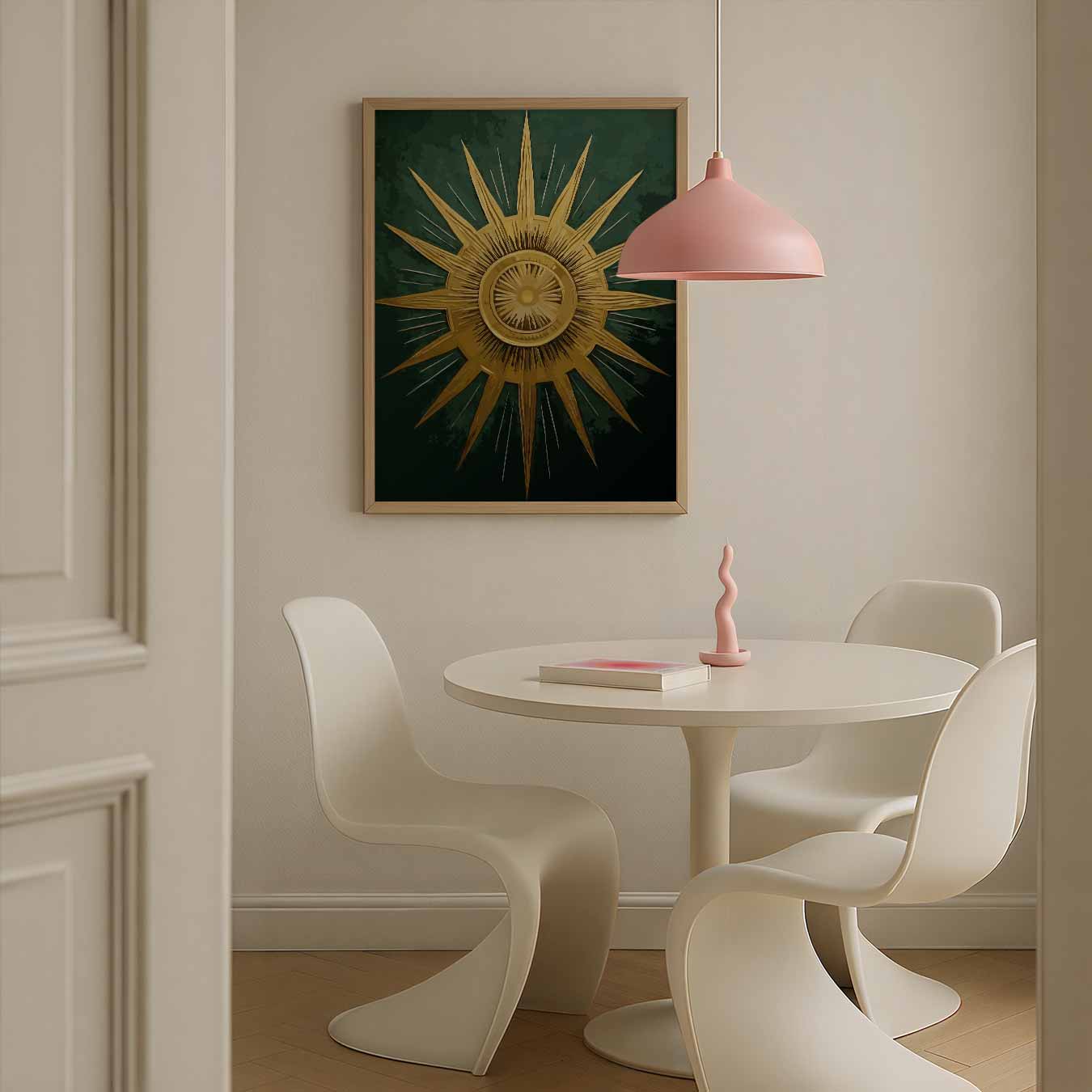 Stralende Zon en Maan Poster-WallArtistic