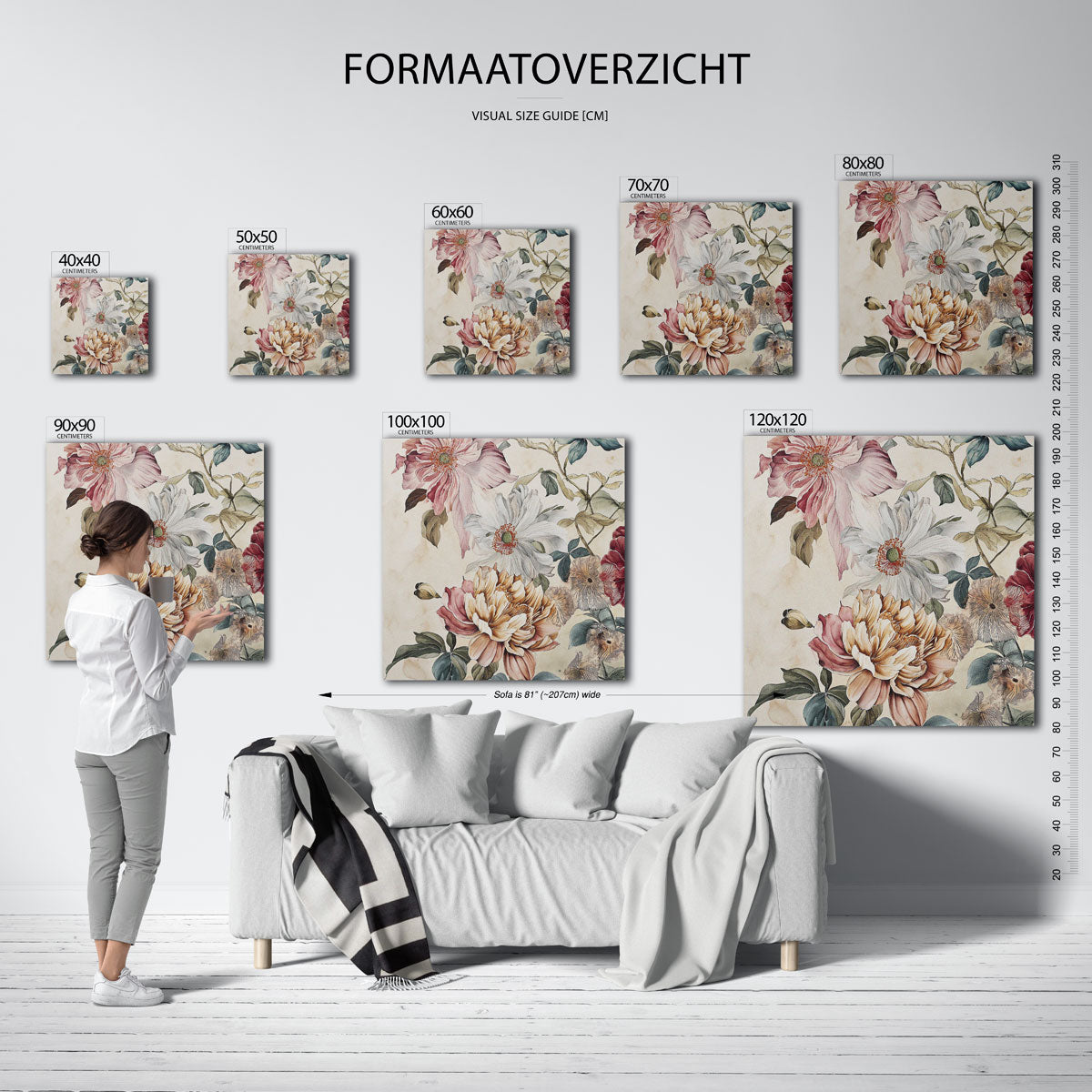 Bloemen en bladeren Poster