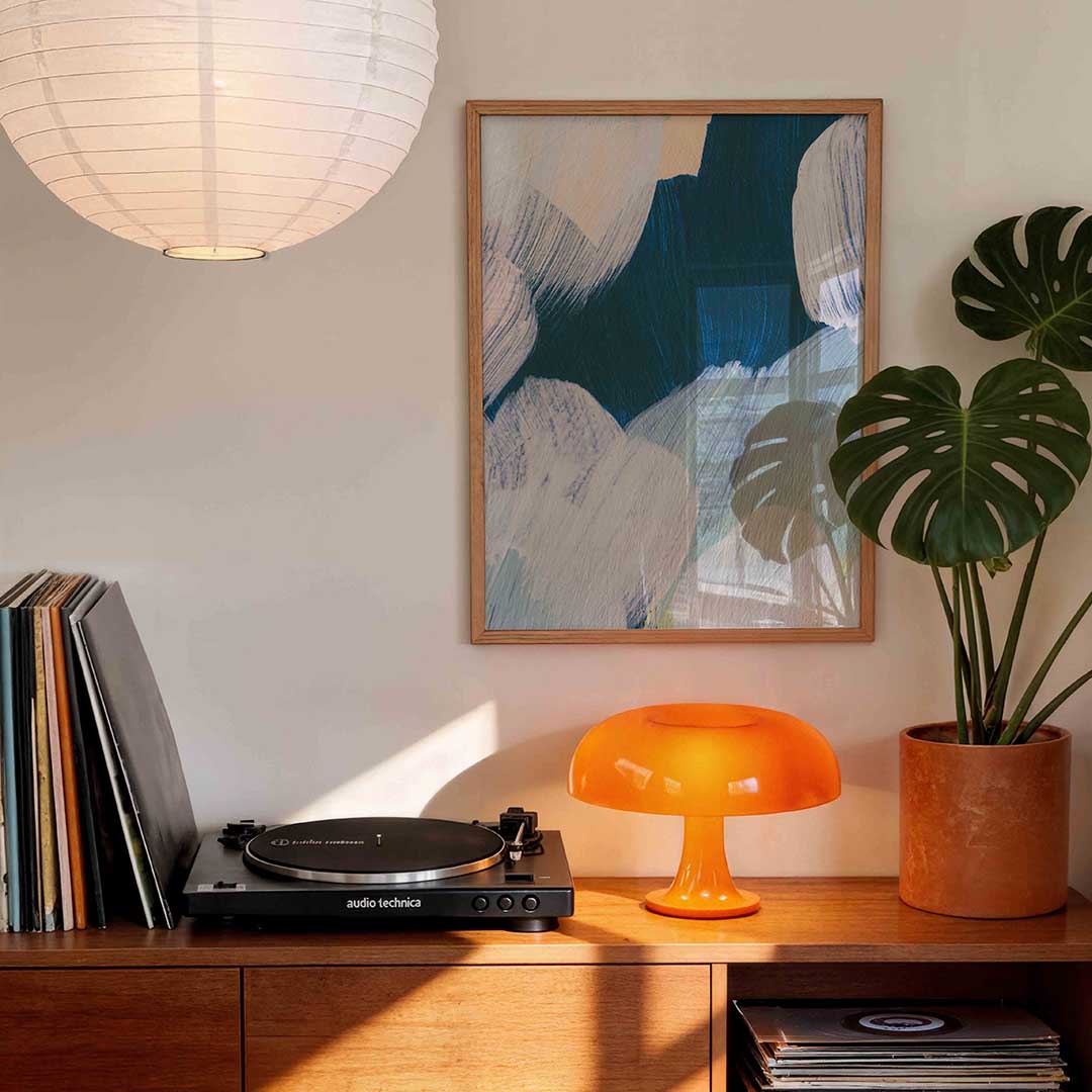 Abstracte penseelstreken Poster
