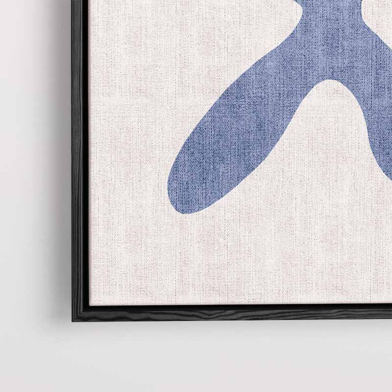 Blauwe Bloem Abstractie Kunstwerk-canvas-dibond-plexiglas-wanddecoratie-WallArtistic