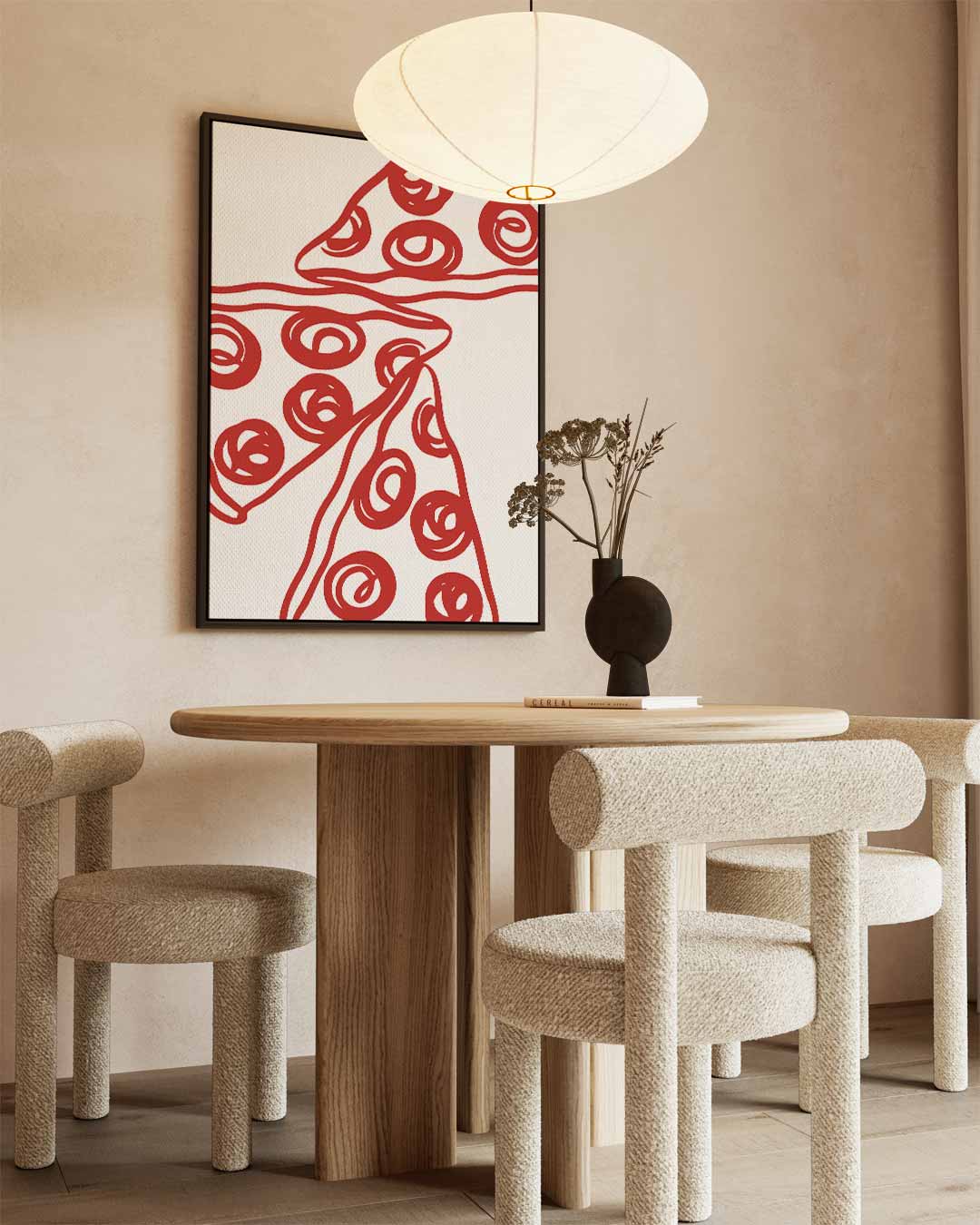 Pizza Pop Art Print Kunstwerk-canvas-dibond-plexiglas-wanddecoratie-WallArtistic