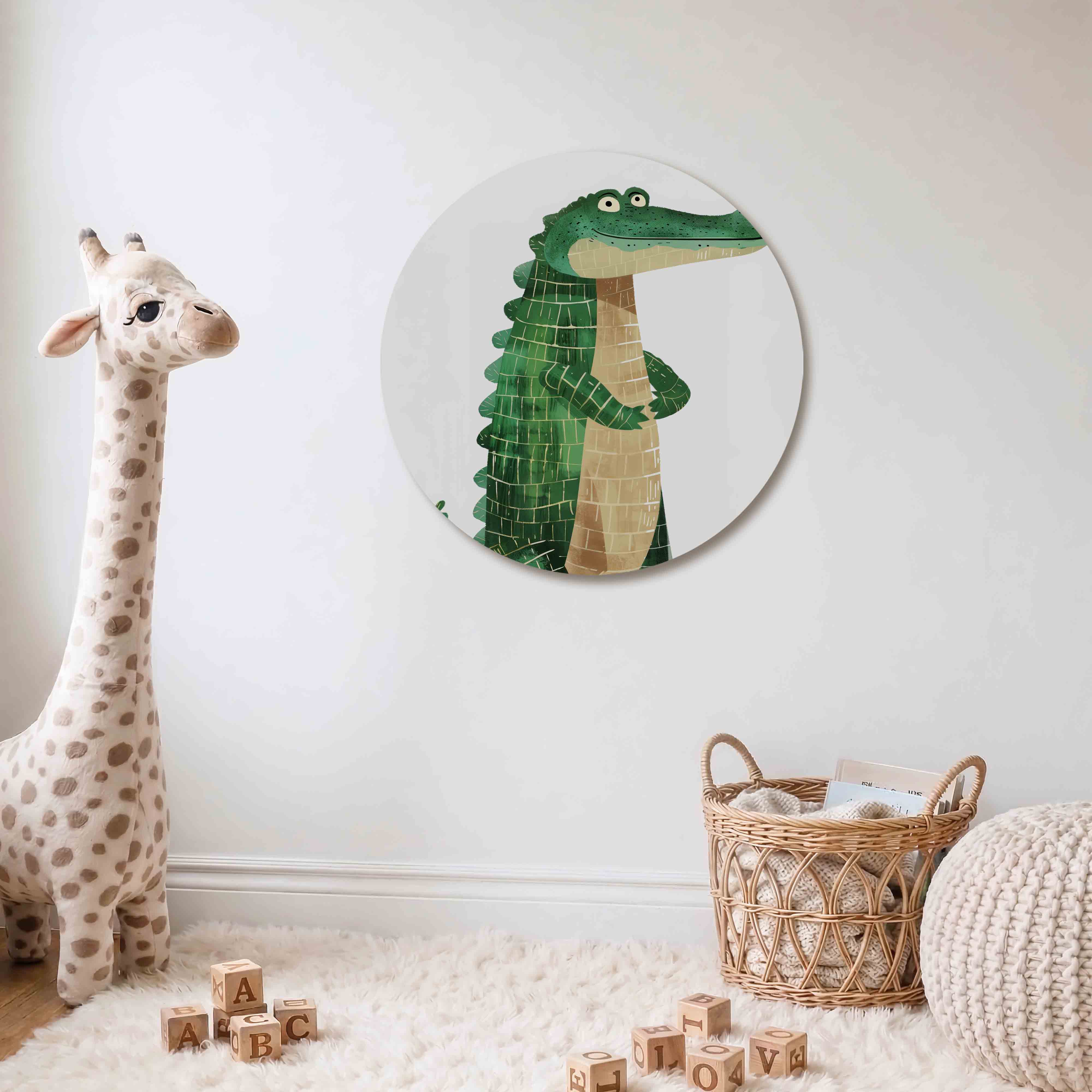 Groene krokodil Muurcirkel
