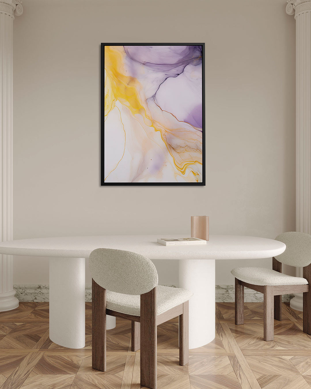 Vloeiende kleurencompositie Kunstwerk